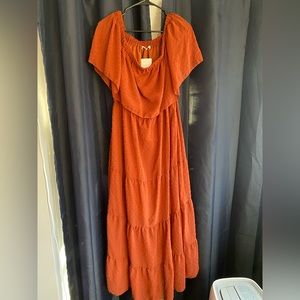 Rust maxi dress